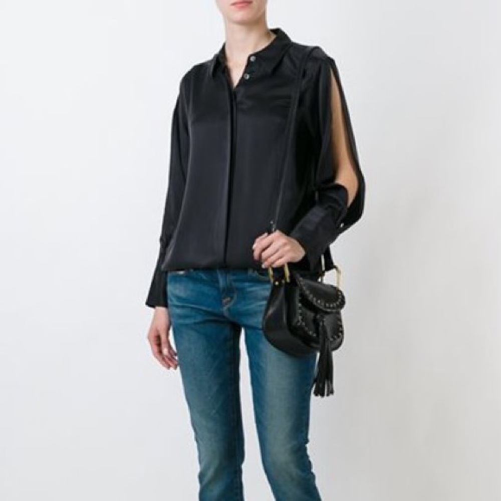 NWOT Equipment Parker Black Blouse
